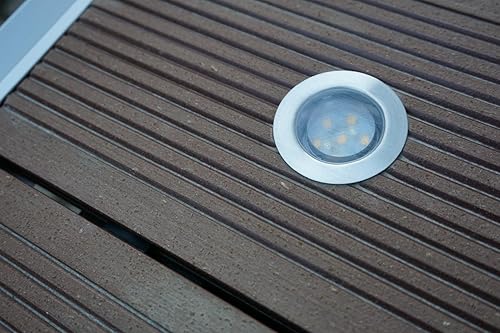 Miniatura 7 de Kit de iluminación LED de bajo voltaje para cubierta de acero inoxidable, 1 W, impermeable, para exteriores, jardín, decoración de patio, escaleras,