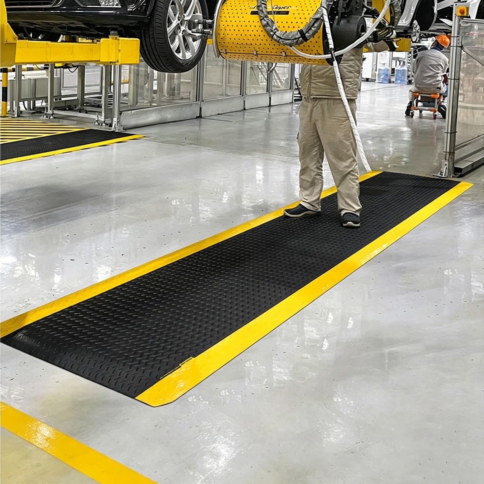 Suelo Garaje Alfombra Ergonómica Antifatiga para Trabajo de Pie, Alfombrilla Acolchada Antideslizante de 20 mm de Grosor, Alfombra Antiestática para Taller | 80x200cm(31.5x78.7in)