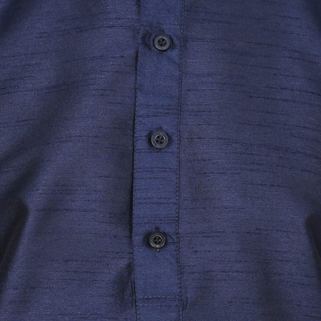 Royal Kurta Men's Silk Blend Solid Kurta Pyjama Blue 38 Navy