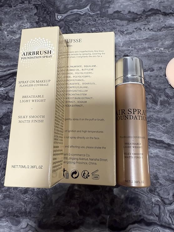 Airbrush Foundation Makeup,Waterproof Foundation for Mature Skin,Silk Flawless Airbrush Makeup,Hydrates and Moisturizes,Buildable Coverage for Smooth Radiant Skin (06 Light Medium)