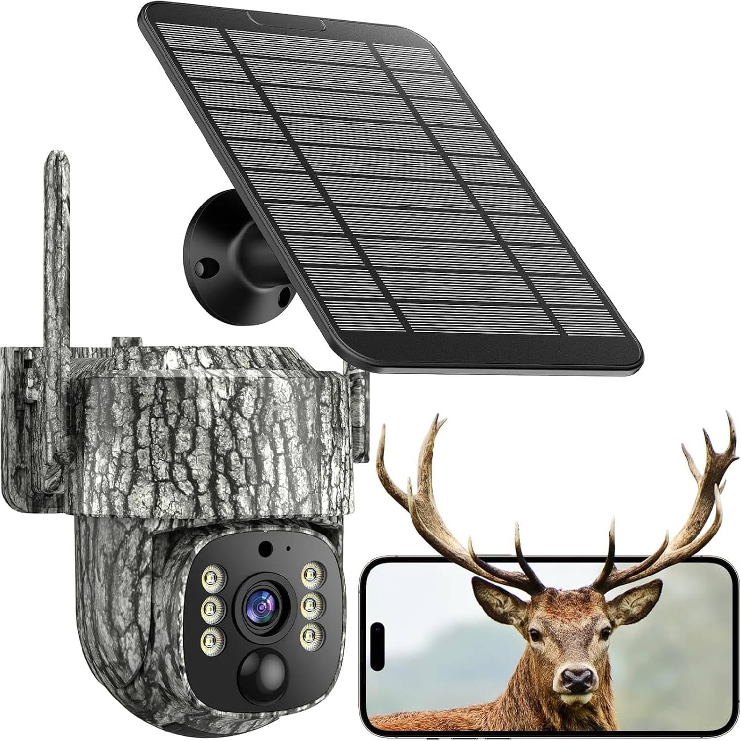 4G LTE Cellular Trail Camera, 2.5K 360° Live Streaming SIM Card Included