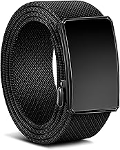 BULLIANT Men Stretch Belt,Adjustable Ratchet Nylon Belt Tactical for Men Casual Jeans Golf Work 1 3/8",Cut For Fit