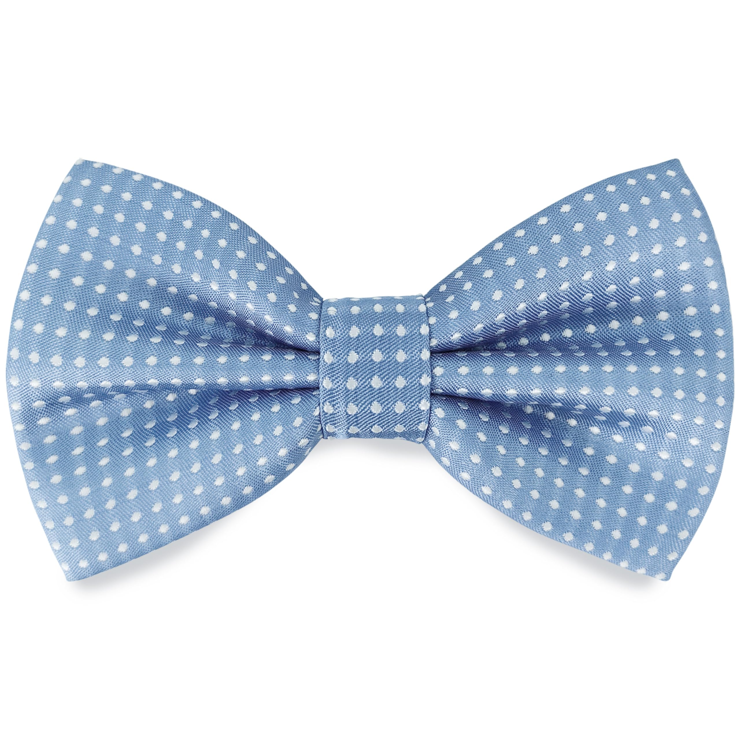 SYAYA Formal Tuxedo Polka Dots Bow Tie, Teen Boy Pre Tied Classic Tux Bowtie For Father or Easter Day Necktie M-B-T1 (Light Blue with White Polka Dot)