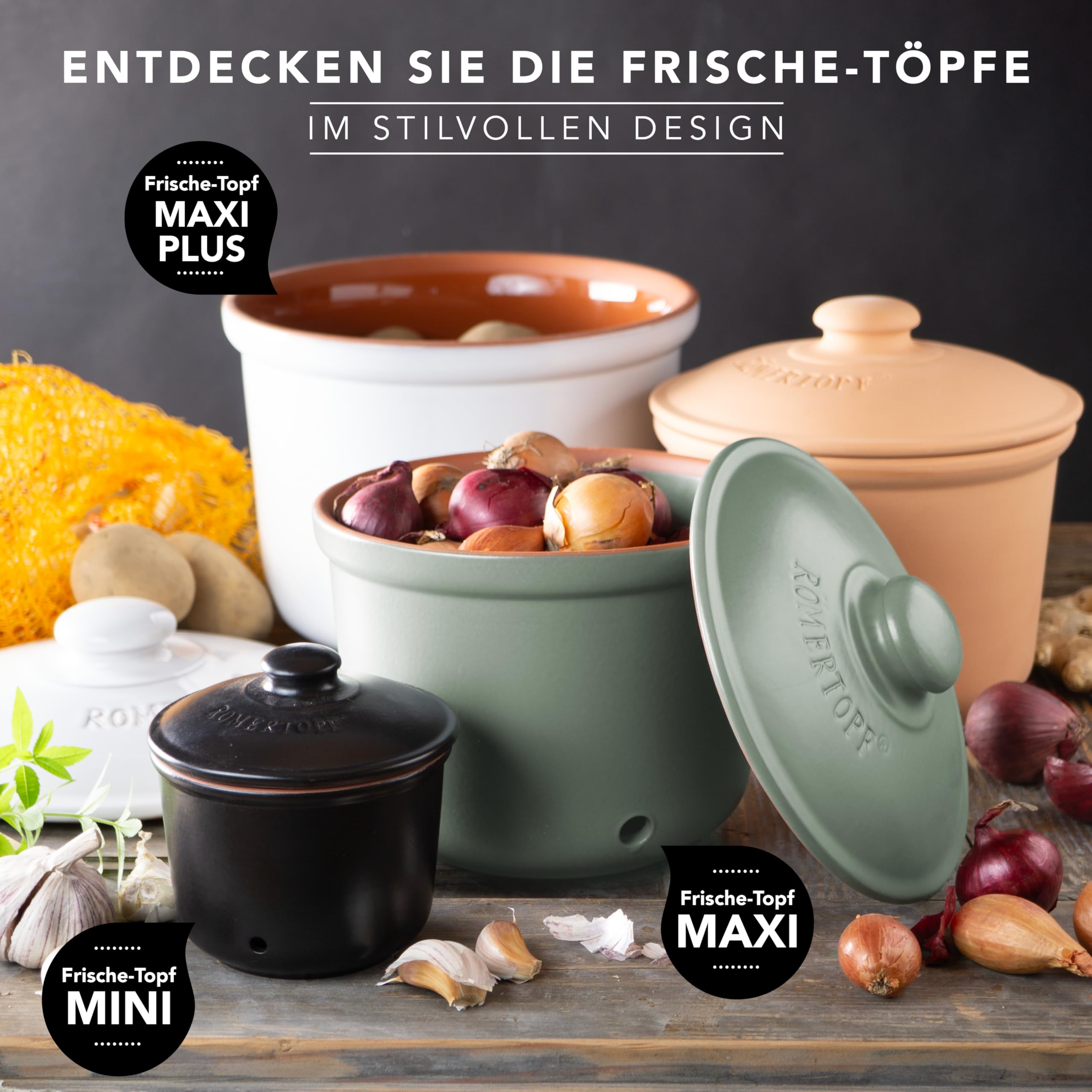 Römertopf garnek do czosnku z naturalnej ceramiki Ø 12,5 cm terakota