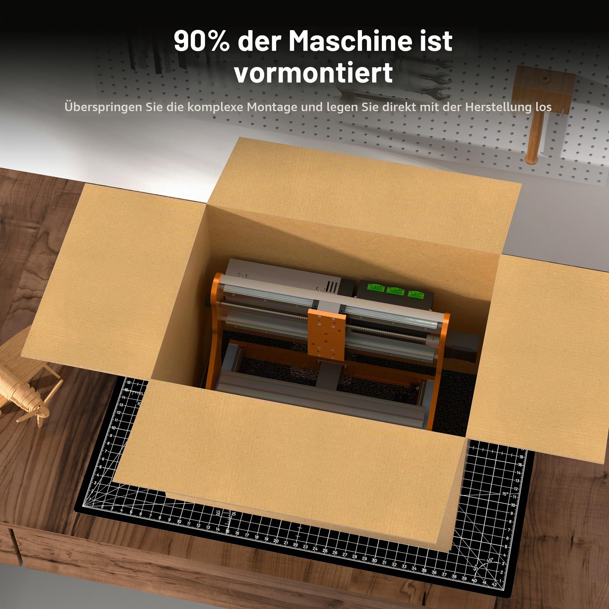 LUNYEE 3020 Nova CNC-Fräsmaschine, Ganzmetall-Linearführungen und Kugelgewindetriebe an allen XYZ-Achsen mit 800-W-Fräsmotor, geeignet zum Schneiden von Aluminium, Messing, Plastik, Holz, Acryl, MDF