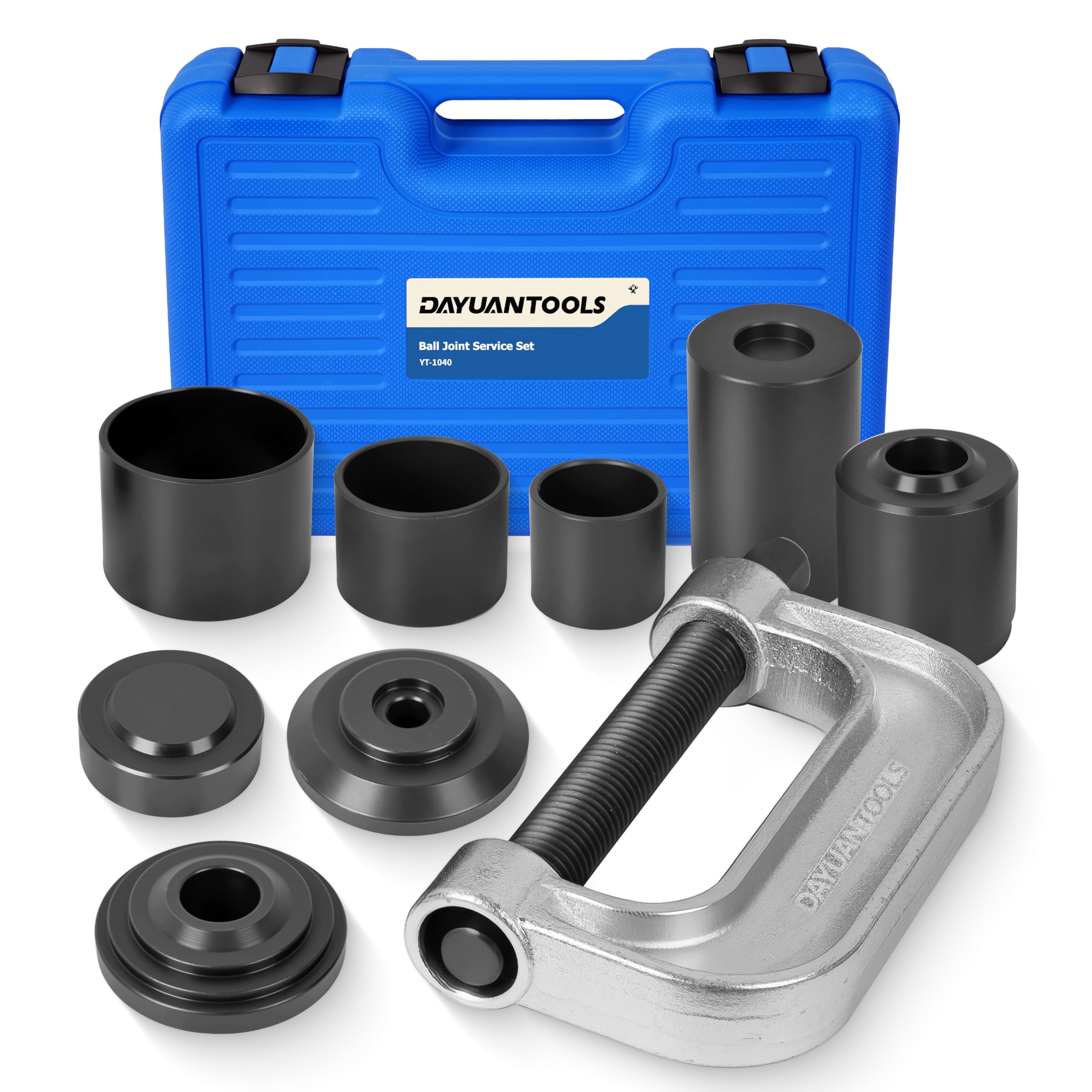 Kit de prensa de rótula y herramienta de extracción de juntas de cardán DAYUAN con adaptadores para 4x4 para la mayoría de coches y camiones ligeros con tracción en 2 y 4 ruedas con estuche de