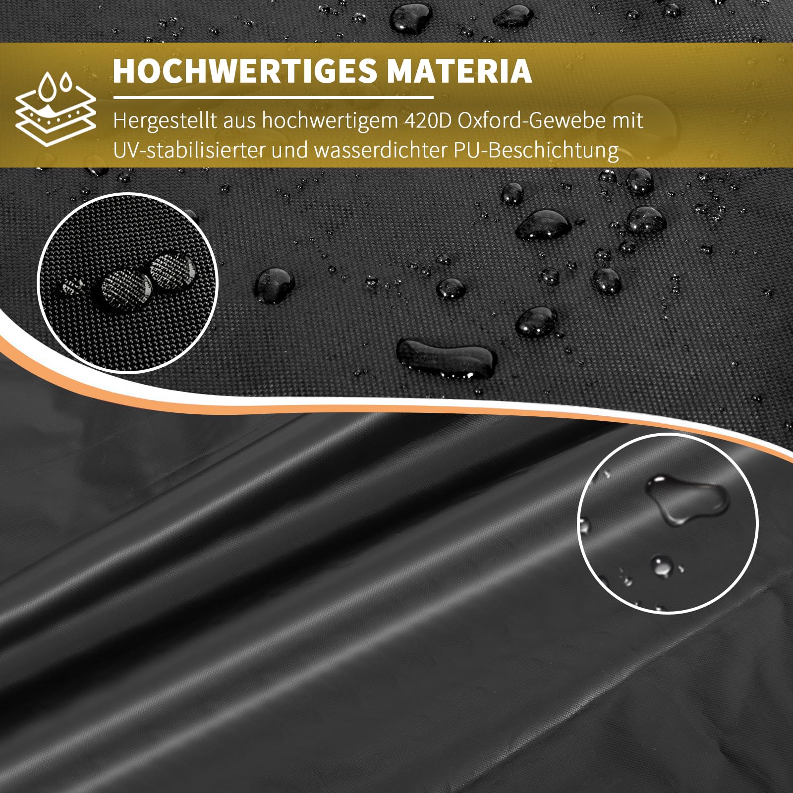BEEWAY Funda para barbacoa resistente a la intemperie, tela Oxford 420D, cubierta para barbacoa de gas, impermeable, resistente a los rayos UV, 132 x 66 x 109 cm