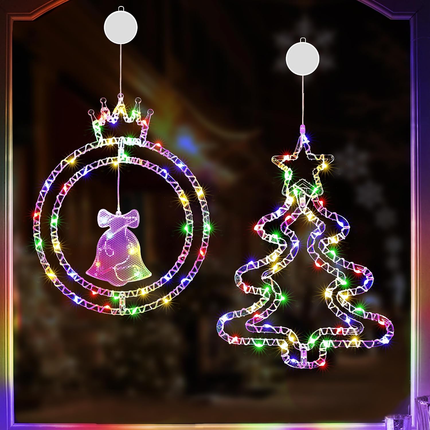 Amazon.com: ODEETRONIC Chritmas Window Silhouette Lights 2 Pack, 14