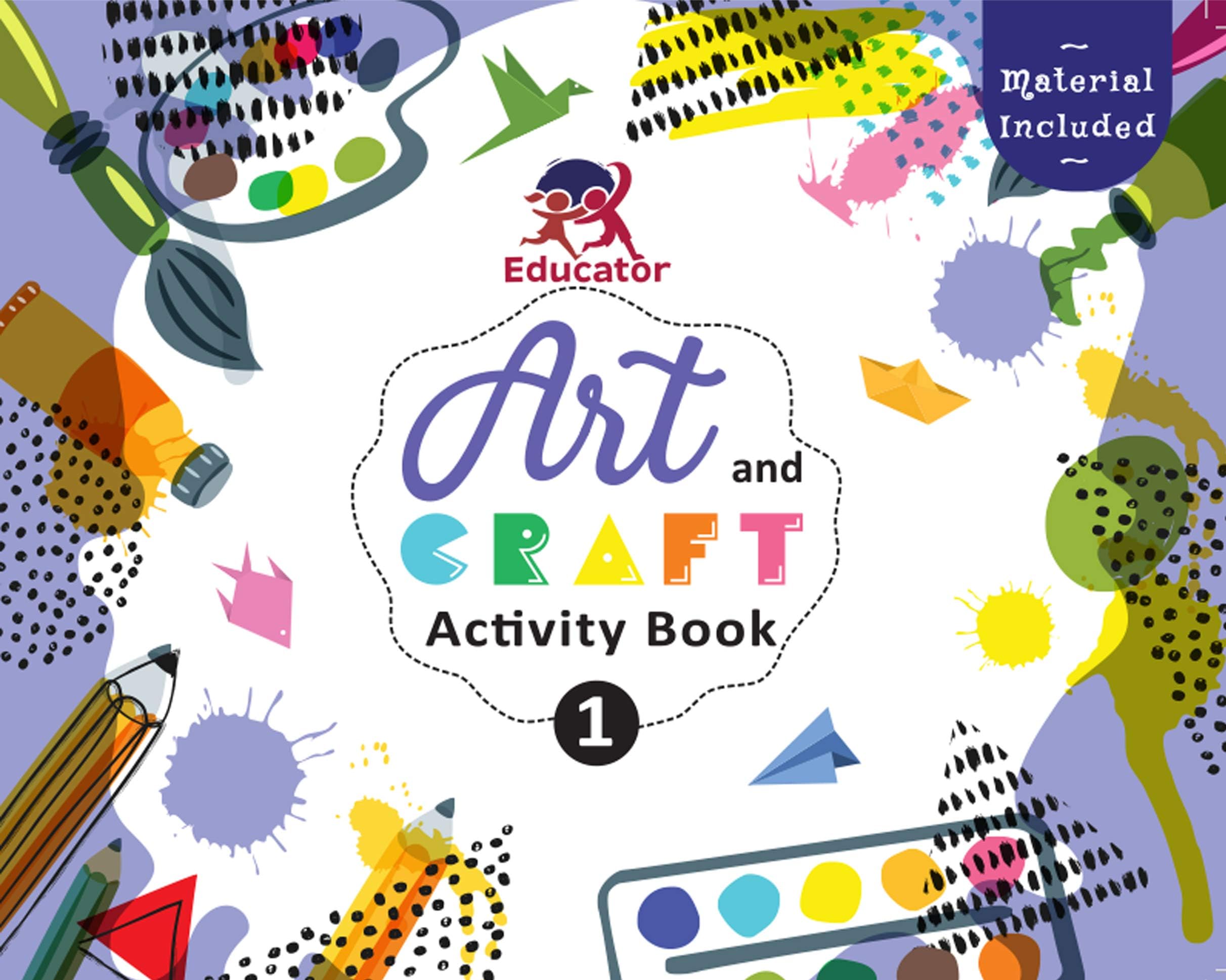 Art and Craft Activity Book 1 for 4-5 Year old kids with free craft material Paperback – 1 September 2020