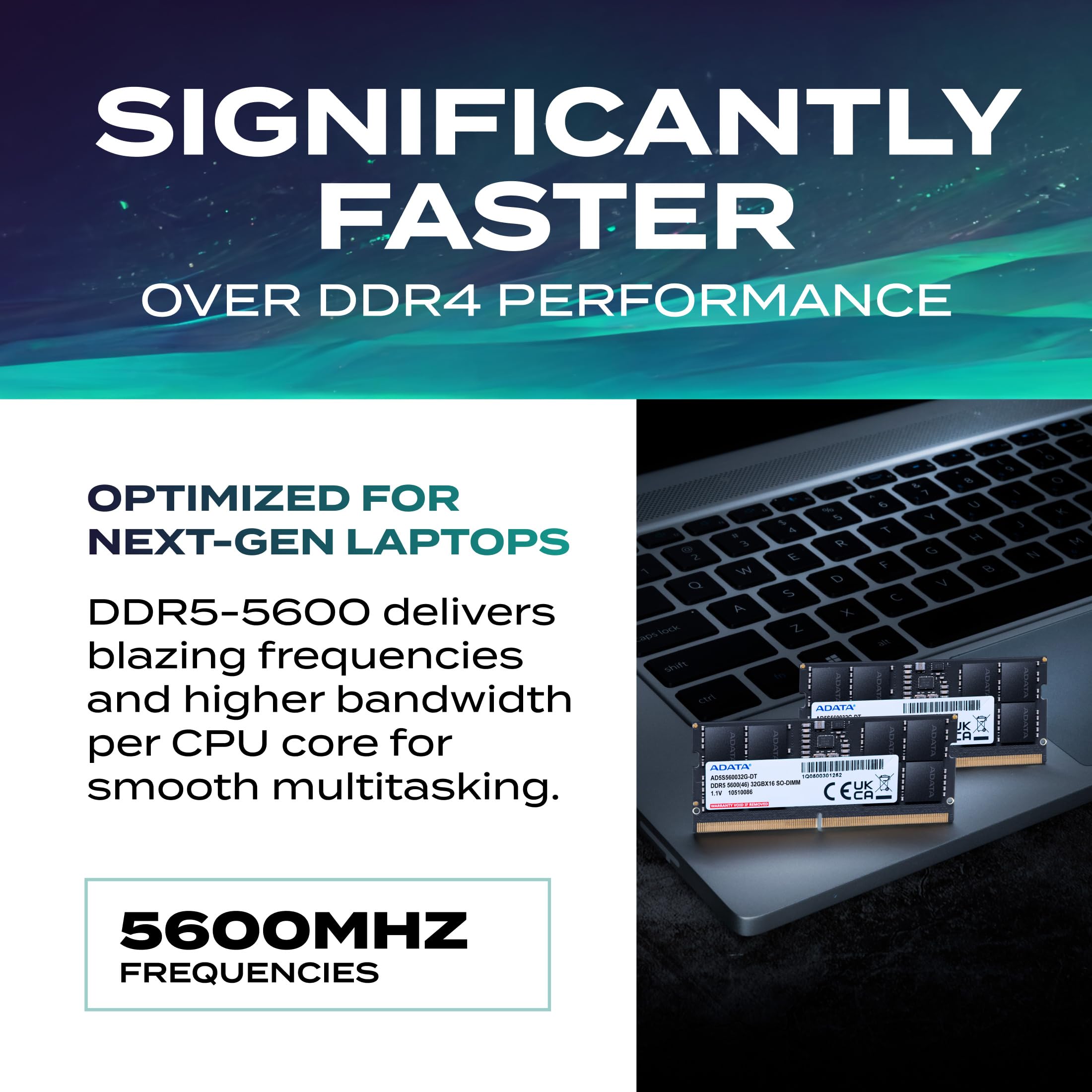 Amazon | ADATA DDR5 5600 SO-DIMM メモリモジュール - 32GB 高帯域幅