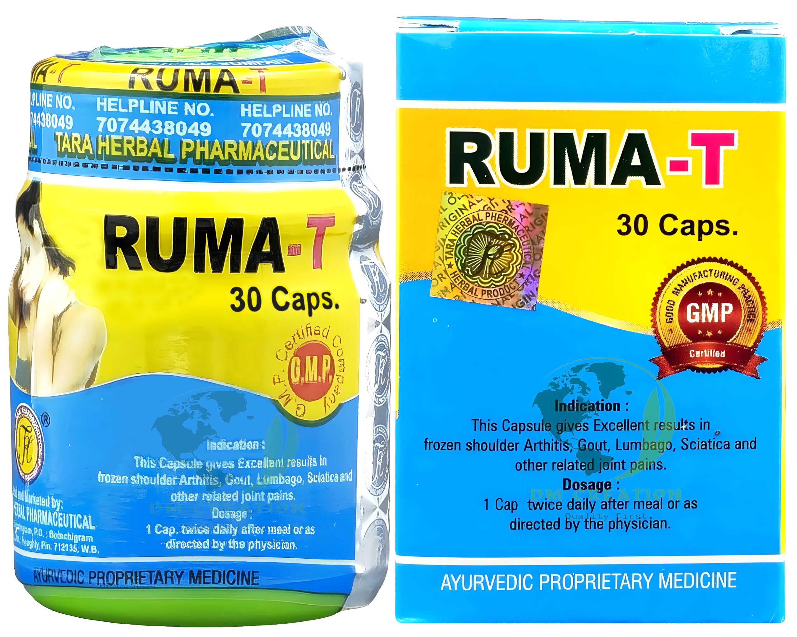 DM CREATION RUMA T 30 CAPSULES (Pack of 2) FOR JOINT PAIN RELIEF