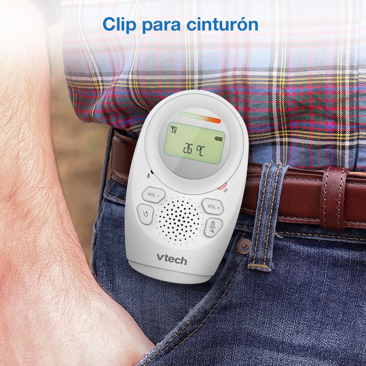 VTech Baby Monitor Digital para bebé: tecnología DECT, función de intercomunicador, indicador de Nivel de Ruido, Sensor de Temperatura, luz Nocturna con Cielo Estrellado y Mucho más,DM1212