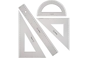 Geometry Plastic Ruler Set: Enhance Your Measuring Precision and Geometric Explorations