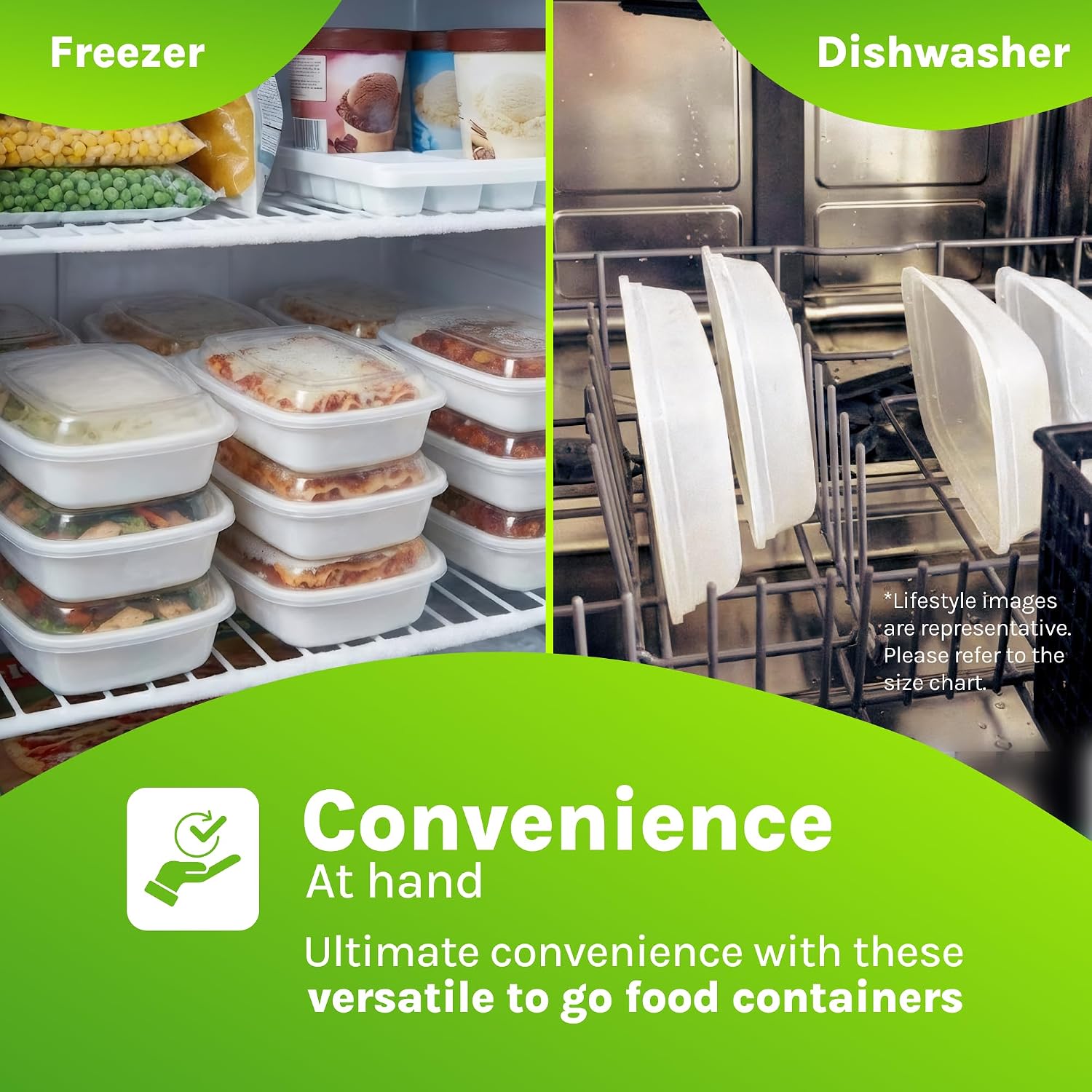 48oz Meal Prep Containers with Airtight Lids, 50 Pack image 5