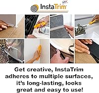 Vista 7 de InstaTrim La Junta Flexible Original - Paquete de 2 cintas de calafateo adhesivas de 10 pies de gris de 1/2" de ancho - Junta adhesiva con muchos