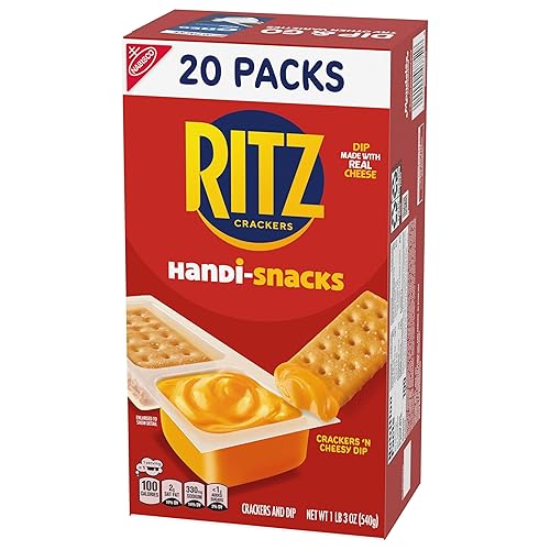 Miniatura 13 de Handi-Snacks RITZ Crackers 'N Cheesy Dip Paquetes de Aperitivos, Aperitivos Escolares, 20 Paquetes de Aperitivos