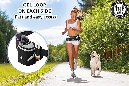 Miniatura 7 de Cinturón de hidratación para correr con botellas de 2 x 10 onzas, cinturones de agua para mujeres y hombres, cinturón de iPhone para cualquier