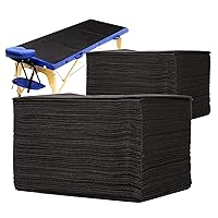 Vista 1 de 100 sábanas desechables, sábanas de mesa de masaje desechables negras, fundas de cama desechables para spa, cera de pestañas, sala de tatuajes, tela