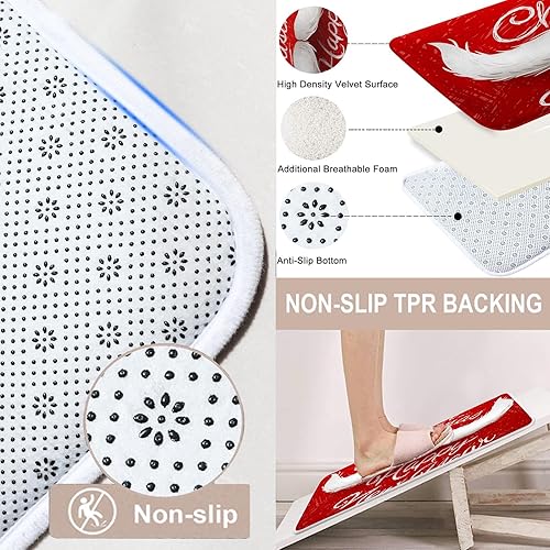 Miniatura 3 de ArtSocket Juegos de baño de Papá Noel con cortina de ducha y alfombras y accesorios, juegos de cortinas de ducha de Feliz Navidad, lindas cortinas