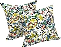 Vista 17 de LVTXIII - Juego de fundas para cojines de sofá, patio o sillón de exteriores, cuadradas y decorativas, 2 unidades de 16" x 16", sin relleno