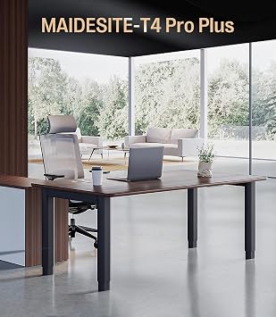 MAIDeSITe T4 Pro Plus Height Adjustable Electric Standing Desk Frame with 240KG Load Capacity, Dual Motor Sit Stand Desk Ultra-stable Stand Up Desk Frame with 4 Oval Legs Design for Home Working