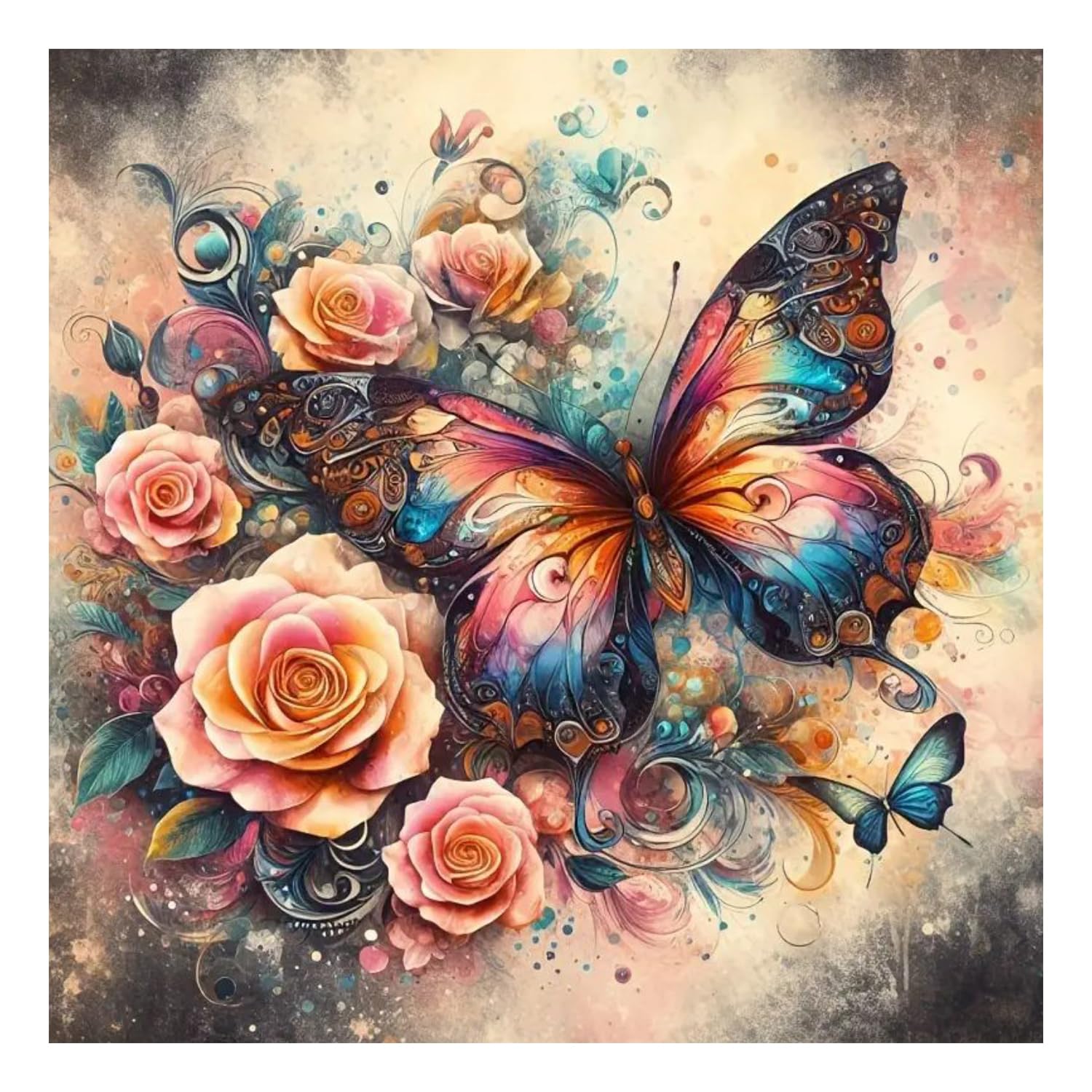 Diamond Painting Plume Papillon,DIY 5D Broderie Diamant,Peinture Diamant Pour Adultes Enfants,Diamond Painting Kit,Puzzle Diamant Strass Complet, Décor À La Maison Artisanat Cadeaux 60x180cm/24x70in