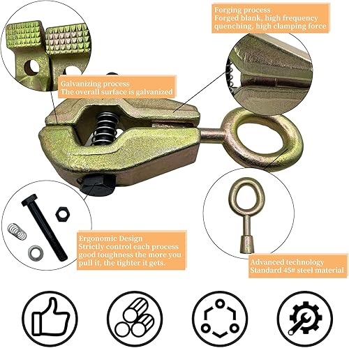 Miniatura 3 de Pinza de tracción autoajustable para carrocería, kit de herramientas de reparación de carrocería, pinza de 5T de una vía grande, agarre de marco de