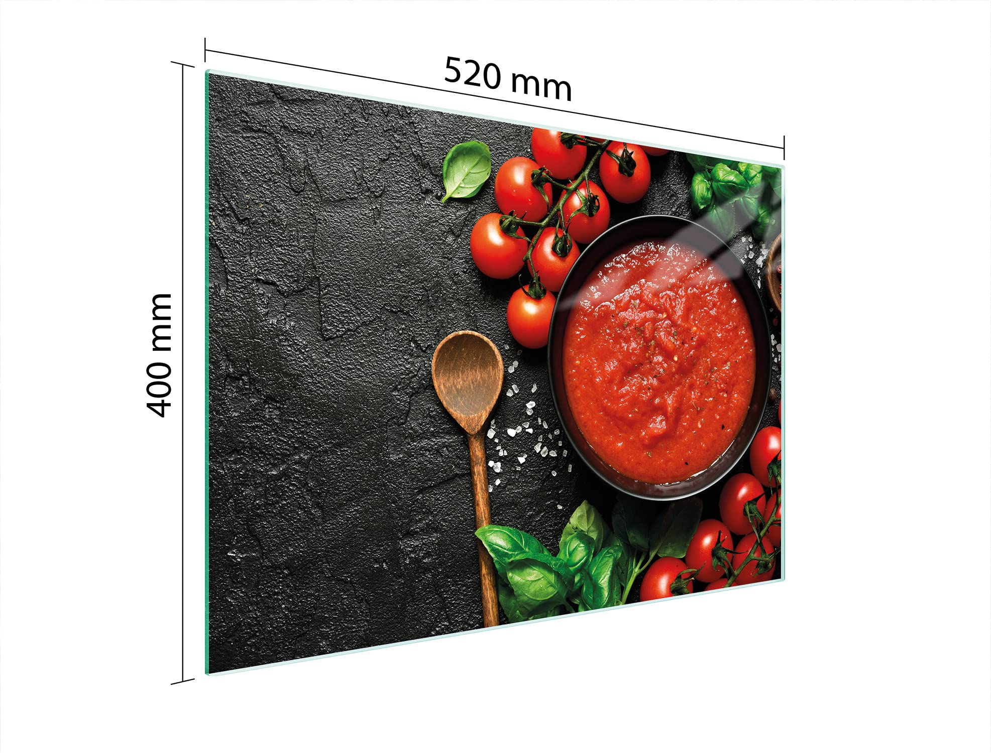 Planche à découper en verre 52 x 40 cm