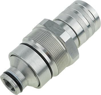 JEENDA Hydraulic Female Flat Face Quick Coupler 7246802 AT406475 Compatible with John Deere 318E 319E 320E Bobcat 753 763 773 863 864 883 A220 A300 A770 S130 S150 S160 T140 T180 T190 Female