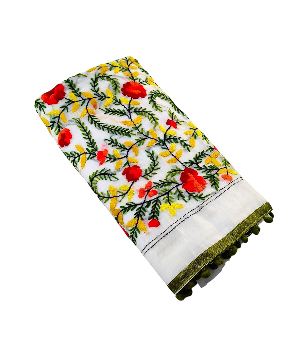SHRISTI CLOTHINGS Women's Hand Woven Kantha Work Chanderi Silk Kanthastitch Saree with Blouse Piece - Review, Price and Buying Guide
