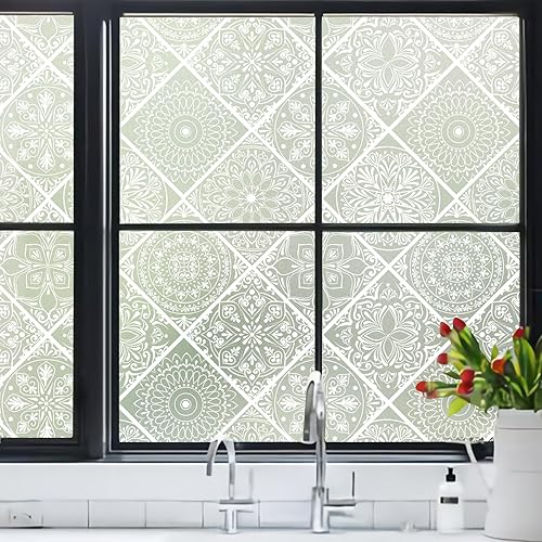 Vista 26 de DKTIE Película de vidrio esmerilado de línea geométrica para ventana, cubierta de ventana de puerta y ventana, protección de privacidad para día