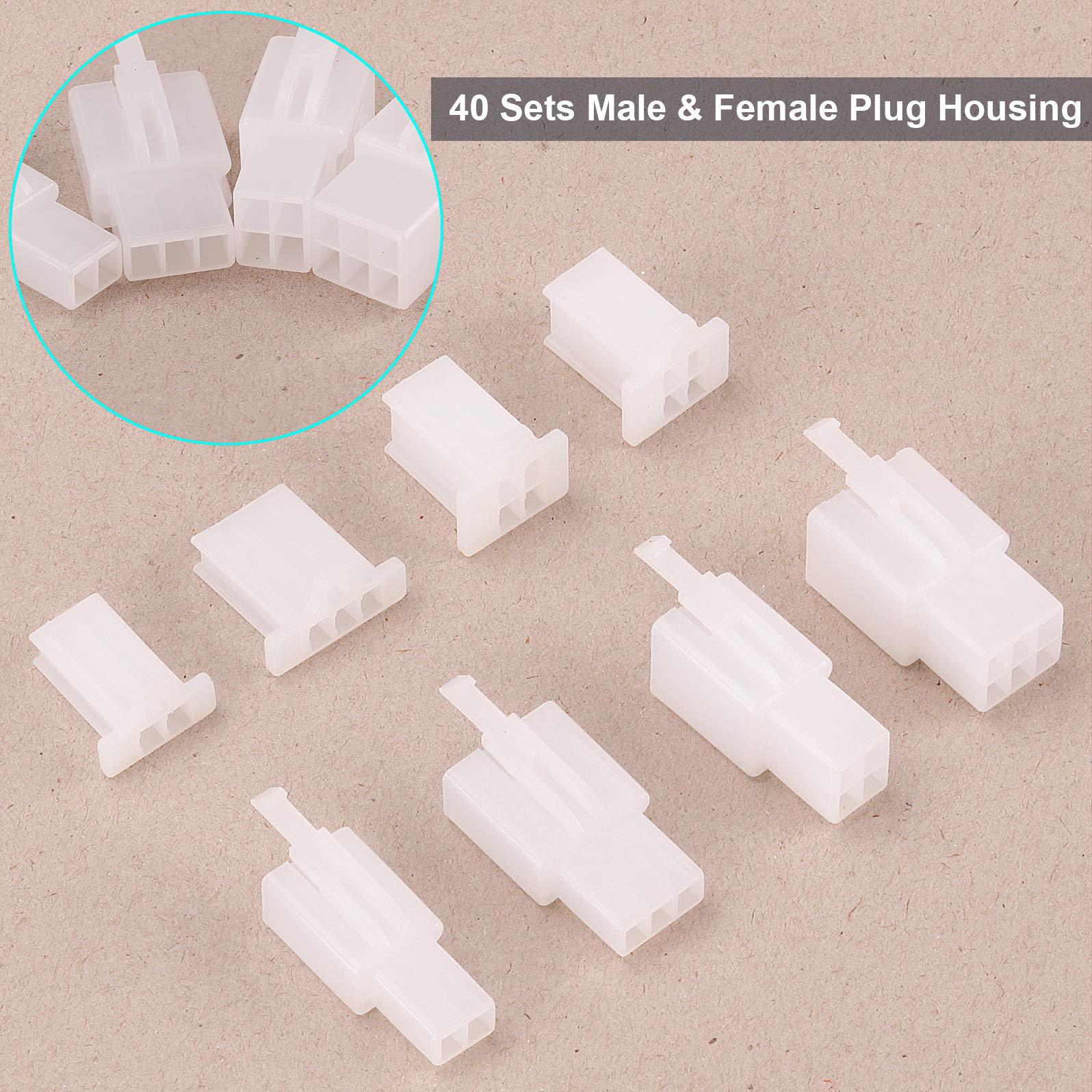 Image secondaire de Rantecks 380PCS 2.8mm Automobile Connecteur Kit 2 3 4 6 Broches Fil Électrique Connecteurs Kit pour Moto Moto Voiture Bateaux