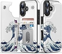 Vista 424 de LETO para iPhone 15 Pro Funda tipo cartera - Tapa tipo folio con patada - Diseños de moda - Tarjetero - Funda protectora para mujeres y niñas - 6.1