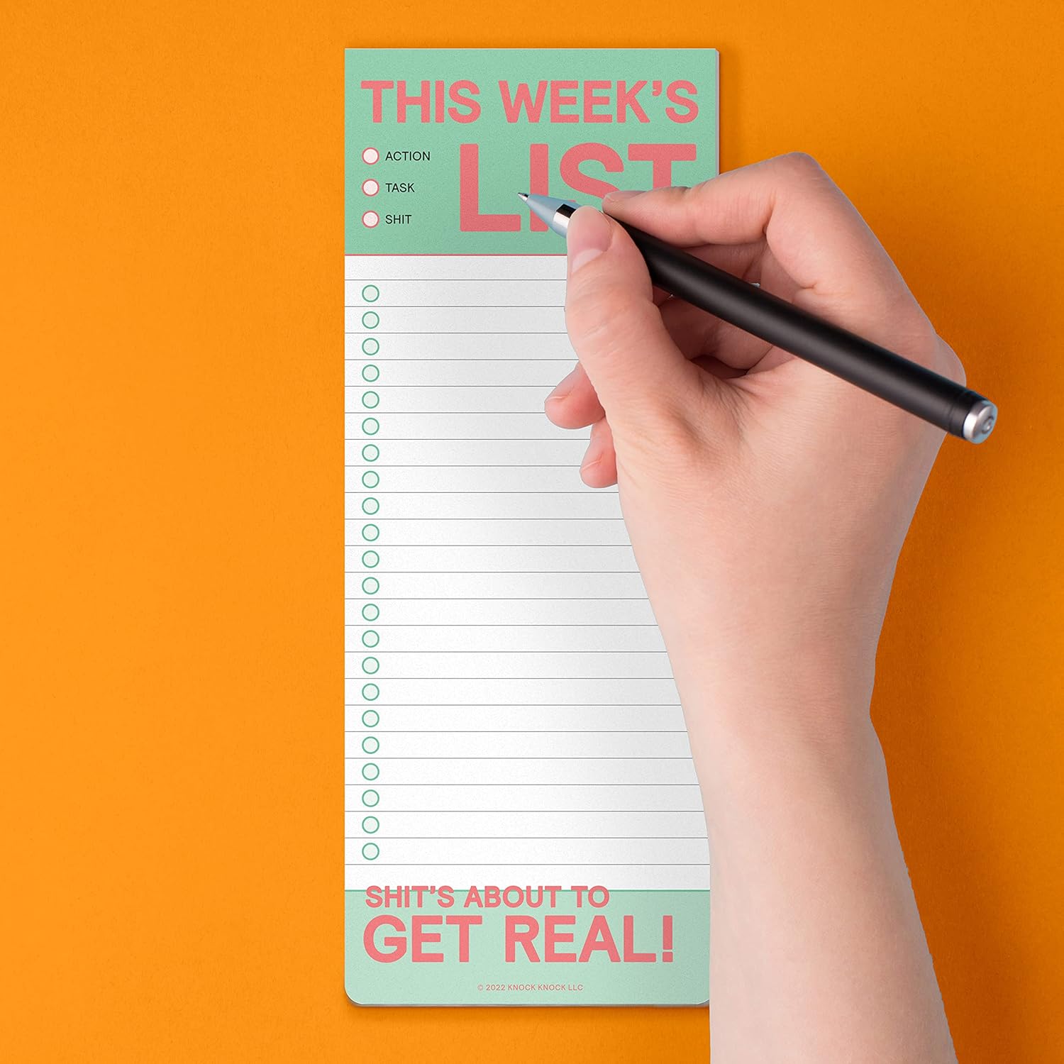 6-Count Knock Knock This Week's List Make-a-List Pads - Weekly Planner Pads & To Do Pads, 3.5 x 9-inches each
