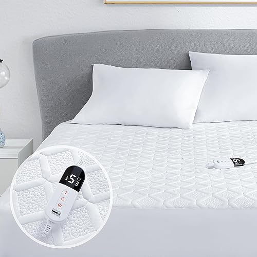 Miniatura 12 de Protector de colchón térmico tamaño Queen – Calentador de cama eléctrico Degrees of Comfort con dos controladores, 6 niveles de calefacción, apagado