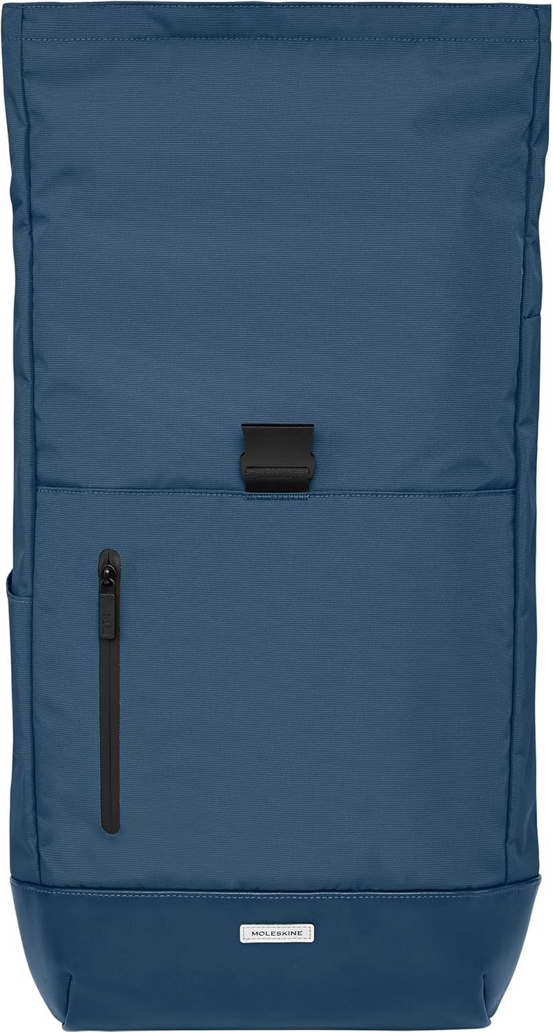 Moleskine ET20FMTRBKB20 Business Backpack, 15-Inch, Can Store Devices, Metro Roll-Top Backpack, Sapphire Blue