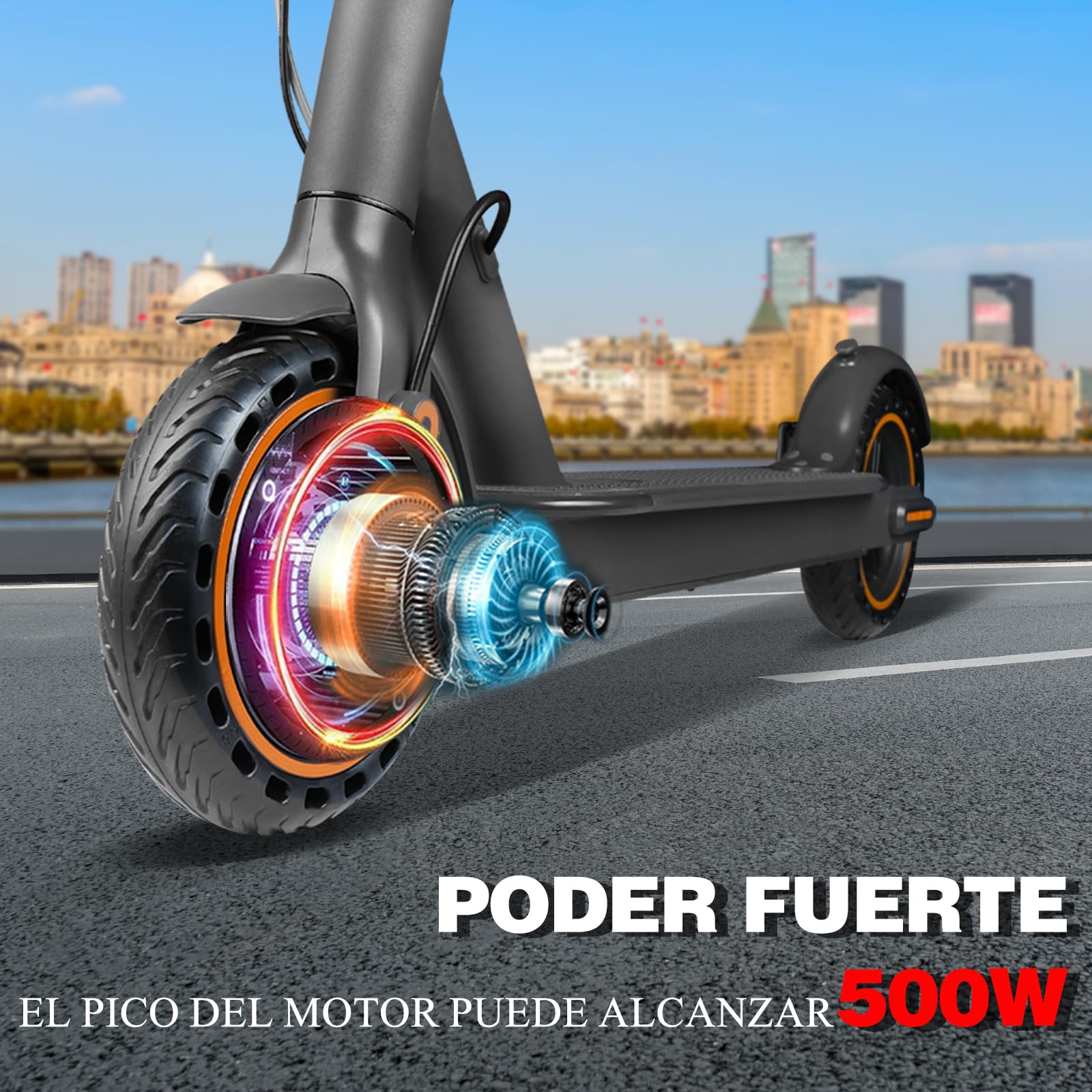 Trottinette électrique Pliable Adulte, Vitesse maximale de 25 km/h, autonomie de 30 km, Double système de freinage Batterie 36V 7.8Ah-Orange Loisirs et divertissements,
