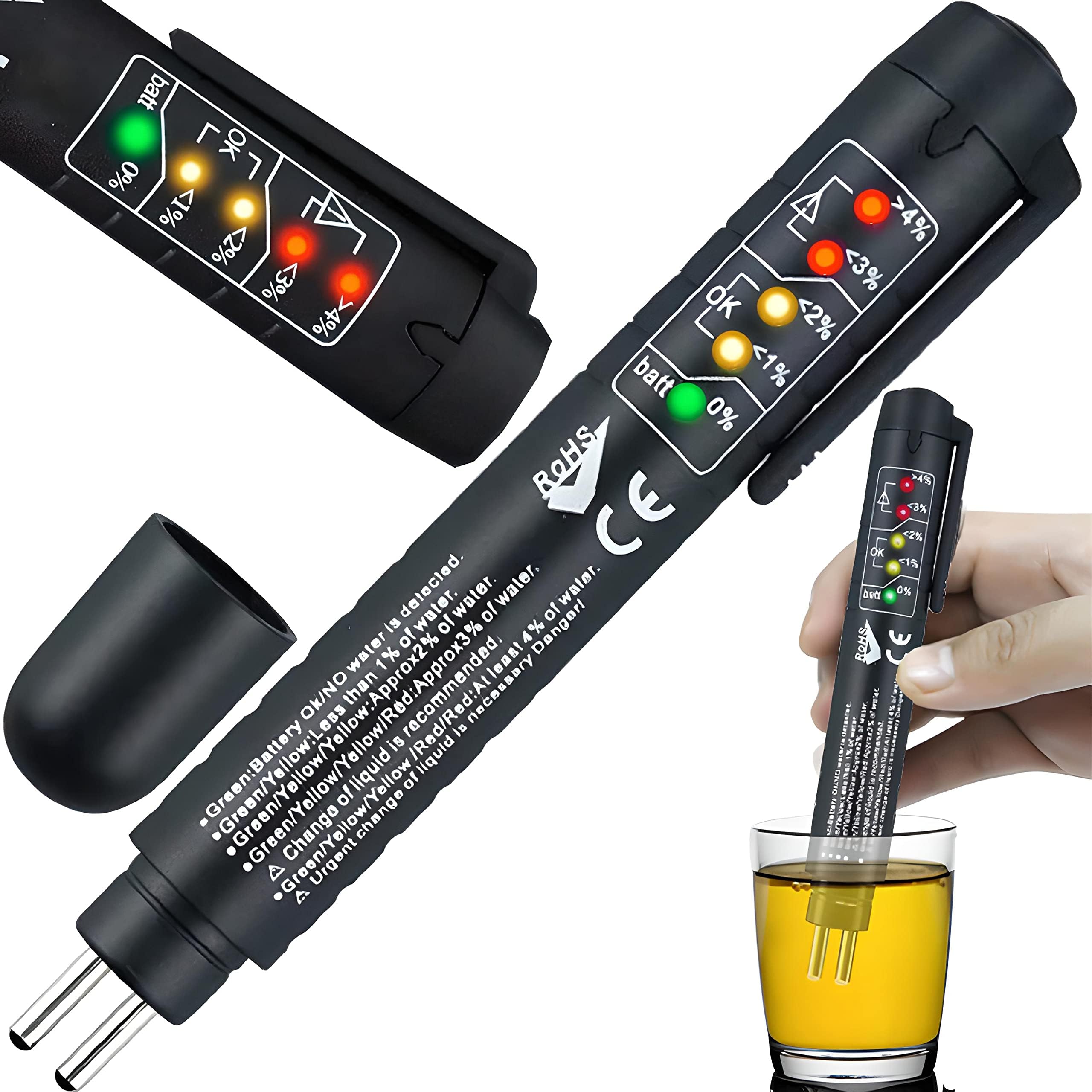 Accessoire Scurit Routire thylotest Professionnel Yolispa - Capteur  Semi-conducteur 0-200mg/100ml - 15 Embouches - Piles AAA Testeur Alcool  Portable Yolispa