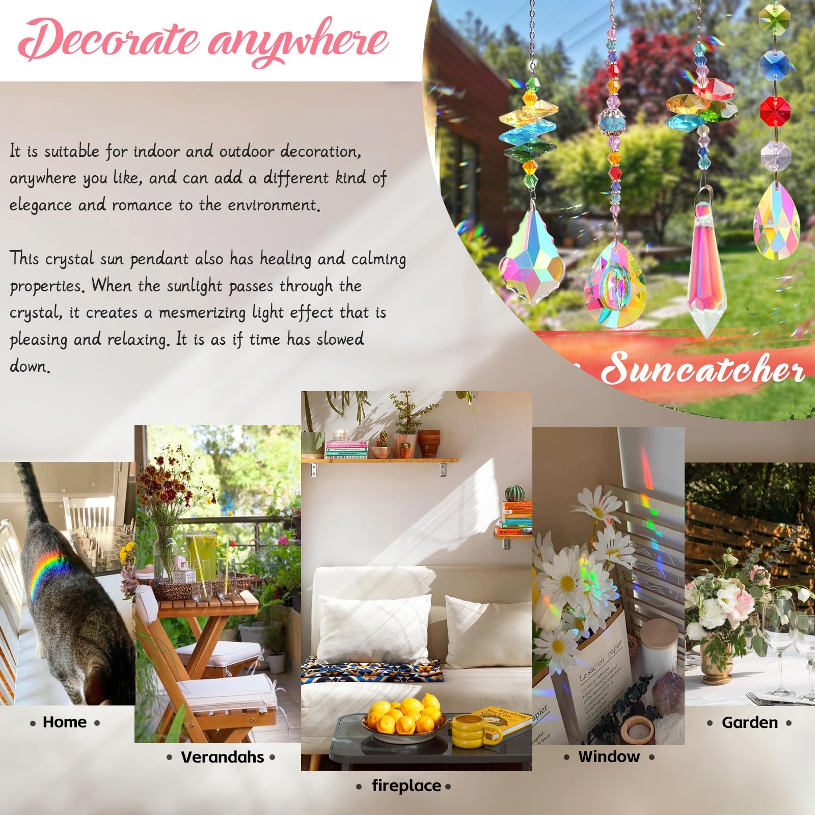 500 szt. DIY zestawy do tworzenia łapaczy słońca dla dorosłych, kryształowy łapacz słońca, artykuły artystyczne i rzemieślnicze, zestaw z kolorowymi kryształami, koraliki, tęczowy pryzmat, do