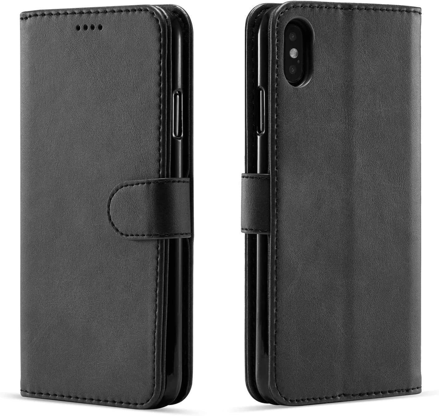 Flip Case for iPhone 13/13 Mini/13 Pro/13 Pro Max, Vintage Matte Leather Wallet Case Card Slot Kickstand Magnetic Shockproof Flip Case (Color : Preto, Size : 13pro max 6.7")