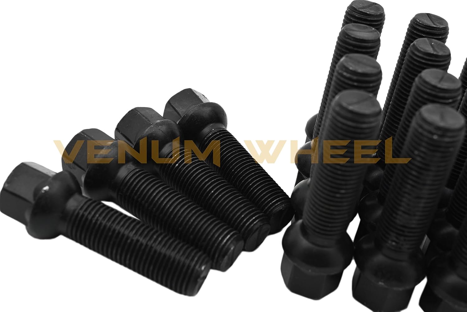 (4) 5x112 Hubcentric Wheel Spacers Staggered Set 15 MM & 25 MM with Black Ball Seat Extended Lug Bolts 09-2019 A4 A5 A6 A7 A8 All Road S4 S5 S6 S7 RS5 RS7 Q5 SQ5 for Factory Wheels