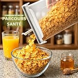 Kichly Boite de Rangement Cuisine (Lot de 4) - Plastique sans BPA - Bocaux Hermetiques Alimentaires en Scellée avec Couvercle - Conservation Farine, Sucre, Pates, Céréales, Riz, - 7