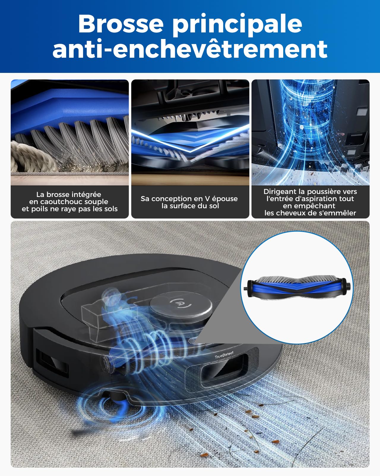 T50 OMNI Gen3 Accessoires pour Ecovacs Deebot T50 PRO OMNI Gen3/T30C Omni/T30C Omni Gen2,27 Pièces:1 Brosse Principale,6 Brosses Latérales,6 Sacs à Poussière,4 Filtres HEPA,8 Lingettes de Nettoyage
