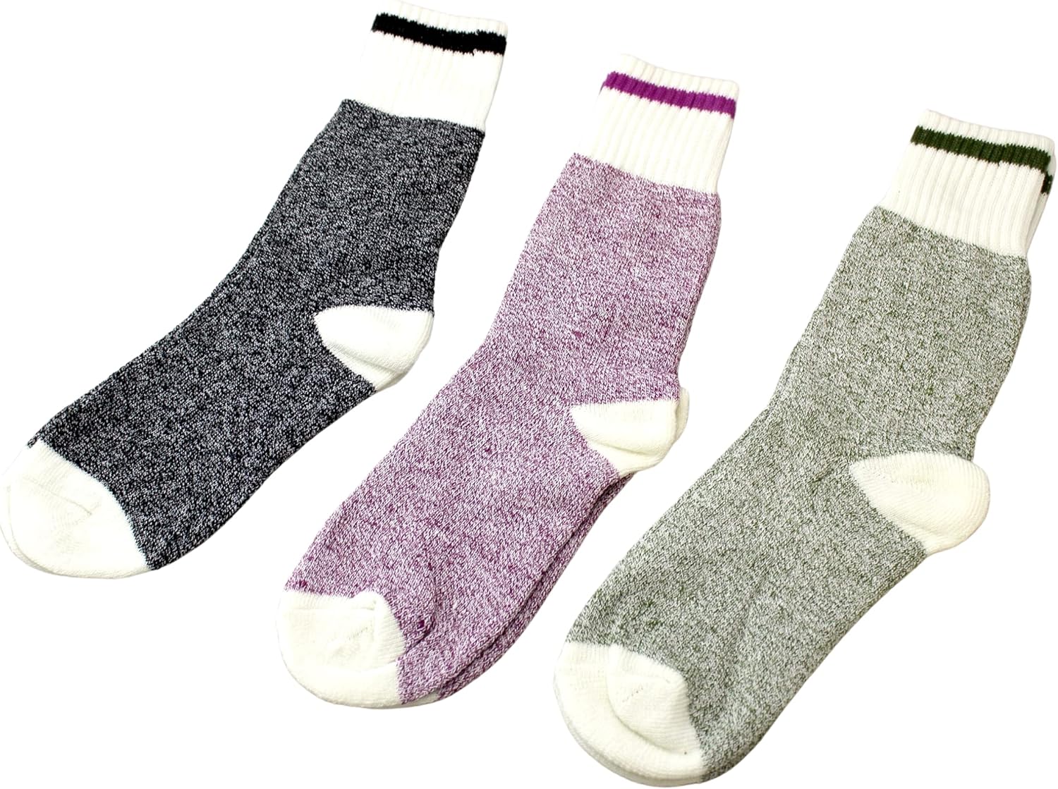 Miniatura 3 de 3 pares de calcetines para botas de mujer para todo tipo de clima, mezcla de calcetines