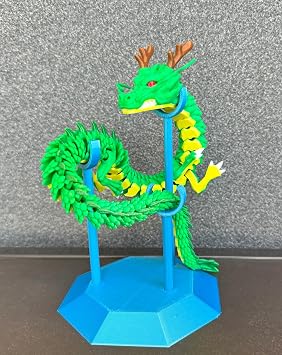 Shenron Figure - 45cm Articulated 3D Printed Dragon with Stand, Flexible Shenlong Action Figure for Desk Decor, Cake Topper, Stress Relief Toy
