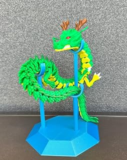 Shenron Figure - 45cm Articulated 3D Printed Dragon with Stand, Flexible Shenlong Action Figure for Desk Decor, Cake Topper, Stress Relief Toy
