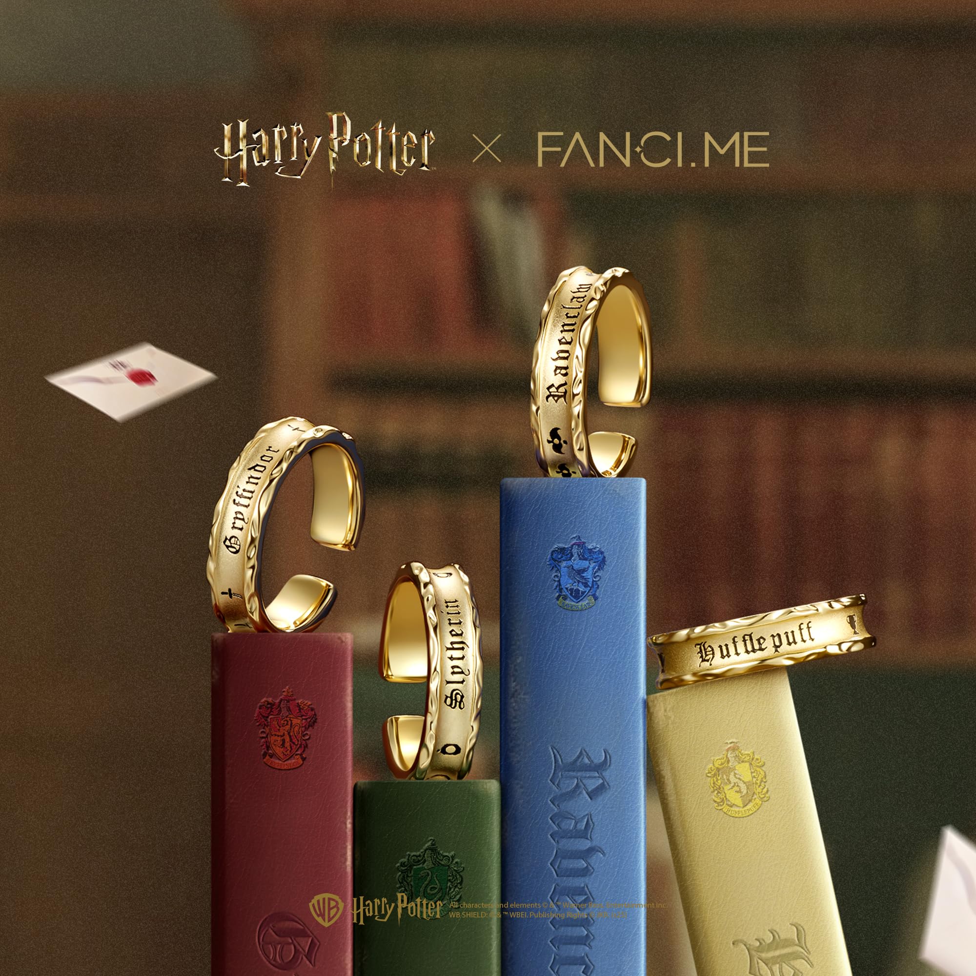 FANCIME x Harry Potter Collaboration – House Ring – Argento, regalo per donne ragazze uomini