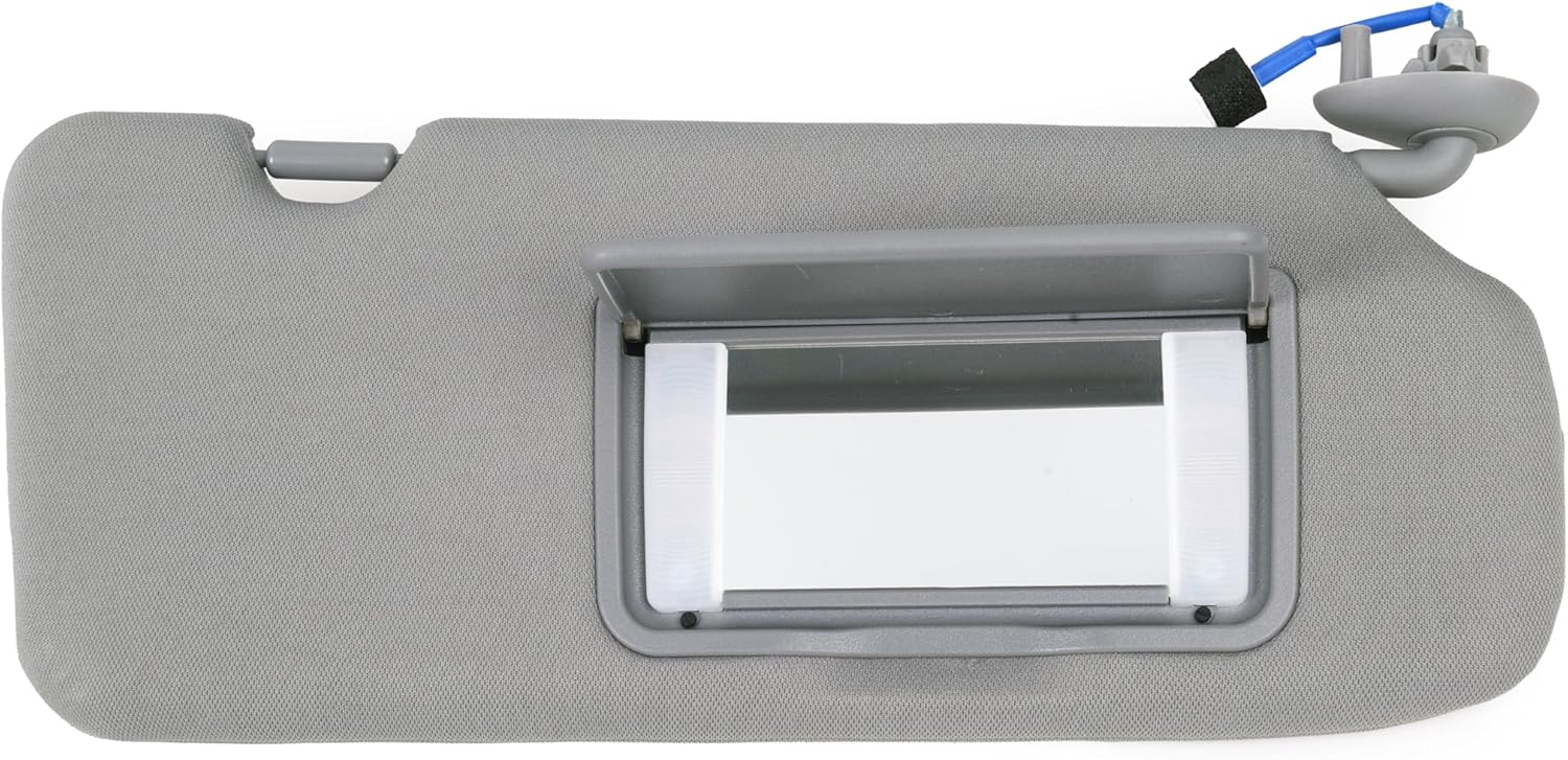 Left Driver Side Sun Visor Compatible with Honda CRV 2017 2018 2019 2020 2021 2022 Sun Visor Driver Side with Mirror and Dual Lighting Replace 83280-TLA-A62 83280-TLY-H11ZB 83280-TLA-A12ZB Gray