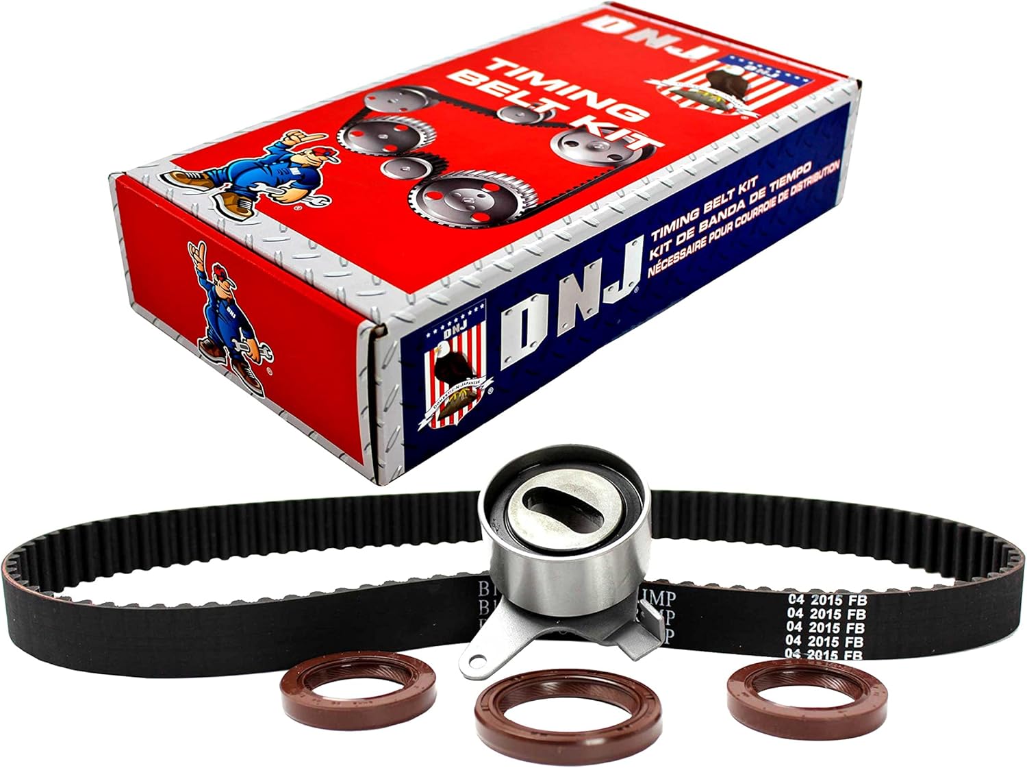 DNJ TBK451 Timing Belt Kit for 1990-1997 Ford, Mazda 323, Aspire, Festiva 1.3L-1.8L L4 8V SOHC 1295cc