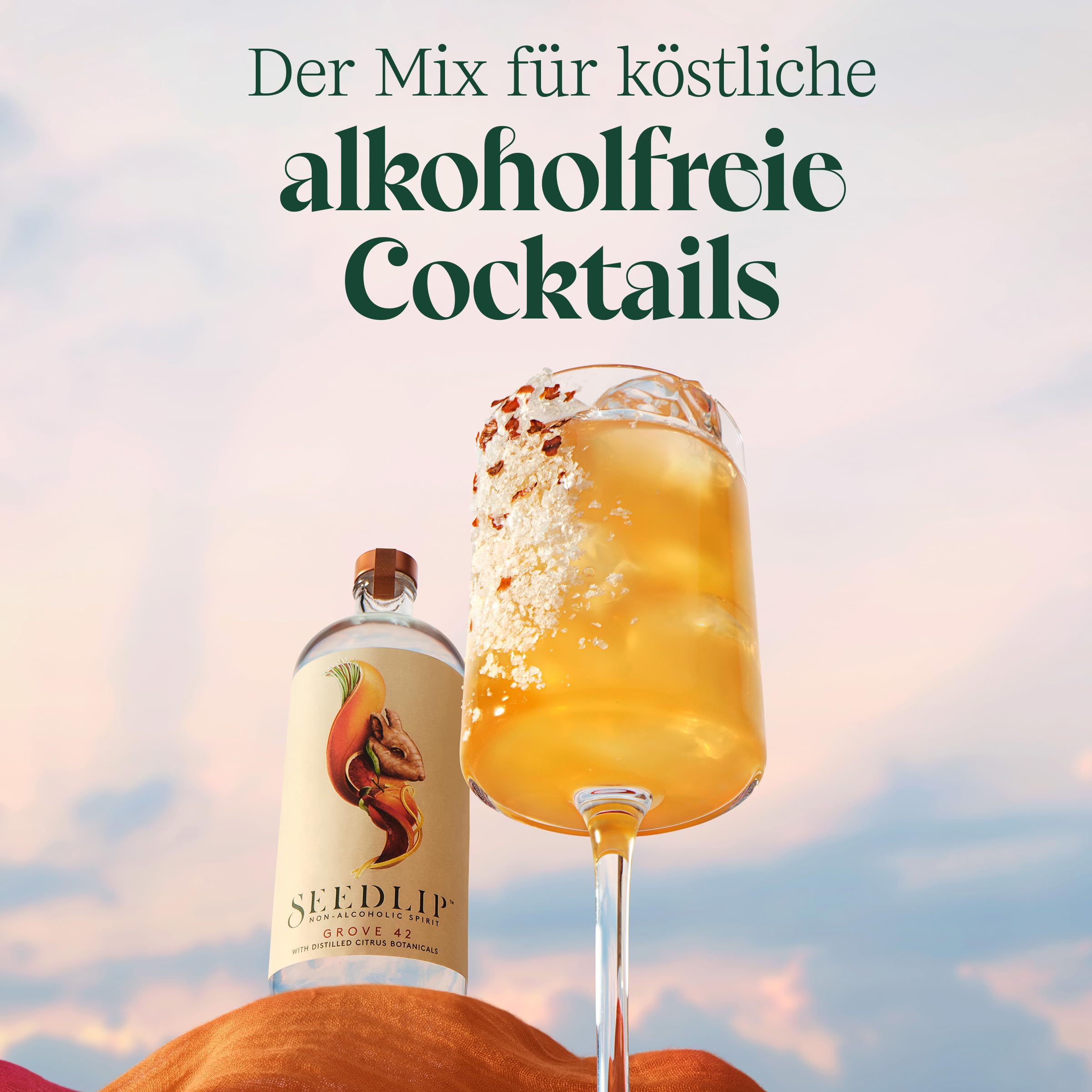 Seedlip 42, erfrischend-alkoholfreie Gin-Alternative, mit Orangengeschmack, kalorienfrei & zuckerfrei, für nicht-alkoholische Cocktails, 0% Vol, alkoholfreies Destillat, 700ml Einzelflasche
